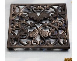 Dekoria Podstawka pod garnek Rosette brown 16x16x1,5cm, 16 × 16 × 1,5 cm