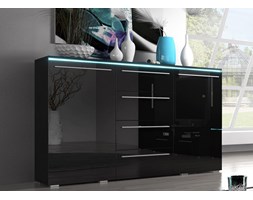 Komoda Amber 26 czarny/czarny połysk