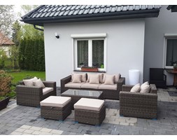 Bel Giardino MONZA BIG Duży komplet wypoczynkowy. Meble do ogrodu z technorattanu