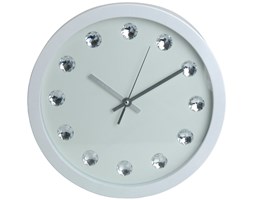 Zegar ścienny GLAMOUR z kryształkami, Ø 30 cm
