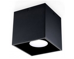 Downlight LAMPA sufitowa plafon kwadrat NEPTUN 1 minimalistyczna OPRAWA metalowa SPOT GU10 kostka korytko tuba czarna