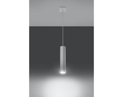 WYS. 24H! LAMPA wisząca LANCA 1/GU10/60mm/B metalowa OPRAWA skandynawska ZWIS sopel tuba spot biała
