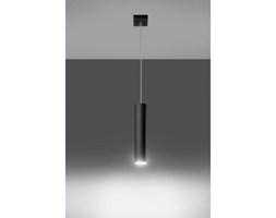 WYS. 24H! LAMPA wisząca LANCA 1/GU10/60mm/CZ metalowa OPRAWA skandynawska ZWIS sopel tuba spot czarna