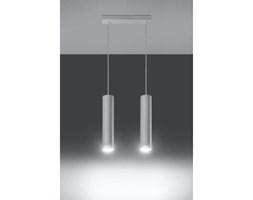 WYS. 24H! LAMPA wisząca LANCA listwa 2/GU10/60mm/BI metalowa OPRAWA skandynawska ZWIS sopel tuba spot biała