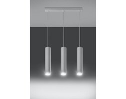 WYS. 24H! Skandynawska LAMPA wisząca listwa LANCA 3/GU10/60mm/B metalowa OPRAWA minimalistyczny ZWIS sople tuba spot biała