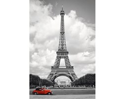 Plakat PARIS - RED CAR 61 x 91.5 cm