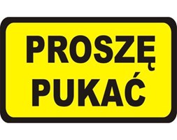 Naklejka PROSZĘ PUKAĆ
