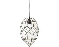 INDUSTRIALNA LAMPA EMERALD SZKŁO/SREBRNA 24CM