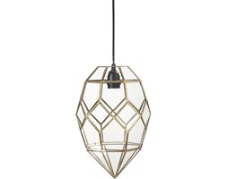 INDUSTRIALNA LAMPA EMERALD SZKŁO/MOSIĄDZ 33CM