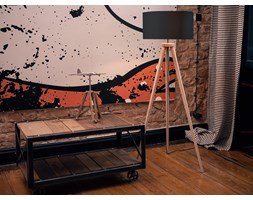 Lampa stojąca - podłogowa w kolorze czarnym - oświetlenie - NITRA