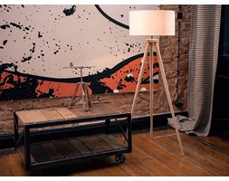Lampa stojąca - lampa podłogowa w kolorze białym - oświetlenie - NITRA