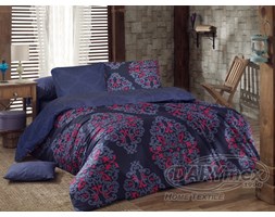 Pościel bawełniana Papirus Blue Premium 160x200