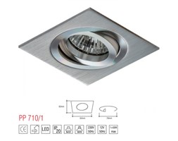 LM 710/1 OPRAWA HALOGENOWA LED WPUSZCZANA OCZKO REGULOWANA ALUMINIUM DRAPANE MR16 GU10 GU5,3