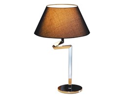 LM B 2040 BLACK LAMPA STOŁOWA NOCNA REGULOWANE RAMIĘ CHROM ABAŻUR CZARNY E27 1x60W LED