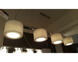 LM Z 1095/4 LAMPA WISZĄCA ŻYRANDOL ZWIS 80 CM TWORZYWO BIAŁY CZARNY METAL CHROM 4xG9 LED