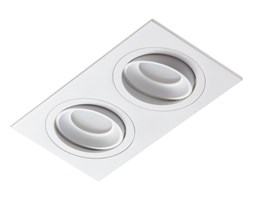 LM 826/2 WH OPRAWA HALOGENOWA WPUSZCZANA REGULOWANA OCZKO ALUMINIUM BIAŁY PAR16 MR16 GU10 230V LED