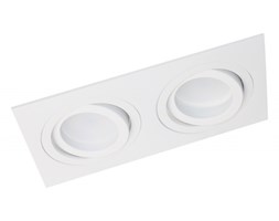 LM 710/2 WH OPRAWA HALOGENOWA LED WPUSZCZANA OCZKO REGULOWANA ALUMINIUM BIAŁA MR16 GU10 GU5,3