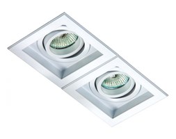 PP Design 701/2 WH OPRAWA HALOGENOWA LED WPUSZCZANA OCZKO REGULOWANA ALUMINIUM BIAŁY MR16 GU10 GU5,3