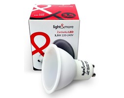 PP Żarówka LED PAR16 GU10 230V 3,5W 3000K 300lm = 30W 120 stopni ŚCIEMNIALNA