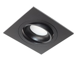 PP Design 826/1 BK OPRAWA HALOGENOWA WPUSZCZANA REGULOWANA OCZKO ALUMINIUM CZARNY PAR16 MR16 GU10 230V LED