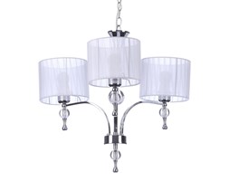 Lampa Wisząca Żyrandol Impress 3 Azzardo styl glamour kryształ metal akryl tkanina