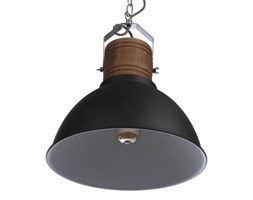 Lampa Wisząca Duncan Azzardo styl industrialny metal drewno