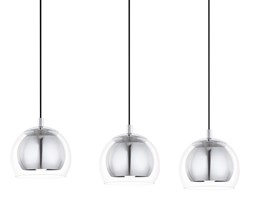 Lampa wisząca ROCAMAR 3 Eglo styl nowoczesny stal nierdzewna szkło