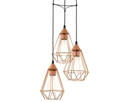 Lampa wisząca TARBES 3 Eglo styl industrialny, stal nierdzewna