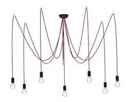 Lampa wisząca SPIDER VII Nowodvorski styl industrialny, kabel w oplocie