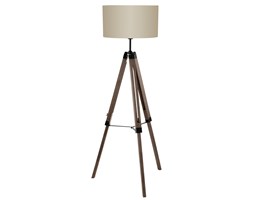 Lampa stojąca LANTADA Eglo styl retro vintage drewno stal nierdzewna tkanina