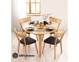 Stół dębowy okrągły 04 rozkładany 90x75x90