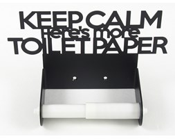 Wieszak łazienkowy, Uchwyt na papier Keep calm here's more toilet paper - Biały