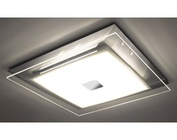 Nowoczesna Lampa Sufitowa Szklany Plafon IVO 50 cm Chrom LED