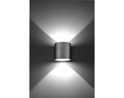 Okrągła lampa ścienna kinkiet Orbis Szary walec LED!