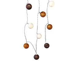 Lampki LED Cotton balls, brązowe, 10 części
