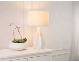 Nowoczesna lampka nocna - lampa stojąca w kolorze białym - SANTEE