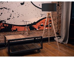 Lampa stojąca - podłogowa w kolorze czarnym - oświetlenie - NITRA
