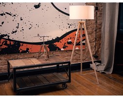 Lampa stojąca - lampa podłogowa w kolorze białym - oświetlenie - NITRA