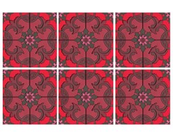 Podstawki Sejjadeh Red Images d'Orient 6 szt. kod: E-COA990026
