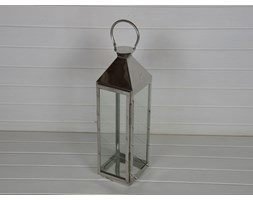 LATARNIA LAMPA METALOWA CHROMOWANA 60CM