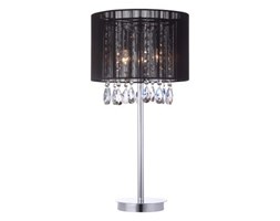 Lampa stołowa czarna kryształ Essence Italux MTM9262/3P BK + LED GRATIS!