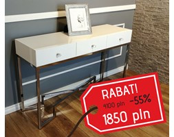 Czarna Toaletka Konsola Ellis stal nierdzewna