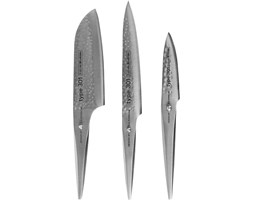 Nóż Santoku, nóż do plastrowania i do obierania Type 301 HM w zestawie