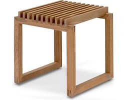 Taboret Cutter drewno tekowe