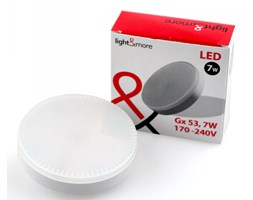 PP LED GX53 230V 170-240V 7W 3000K 600lm = 60W 120 STOPNI 50000h