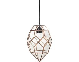 INDUSTRIALNA LAMPA EMERALD SZKŁO/MIEDŹ 24CM