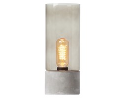 Industrialna lampa stołowa Albin beton/szkło