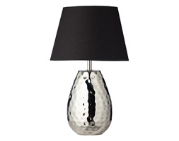 LAMPA STOŁOWA MATHILDE SREBRNA 20CM Z ABAŻUREM