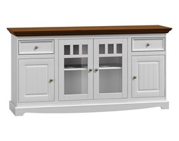 Komoda 4-drzwiowa Belluno Elegante biała/orzech