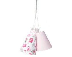 Lampa wisząca dzwoneczki w różowe ptaszki